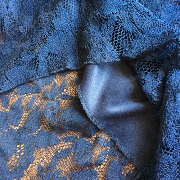 Trixxi Blue Strapless High Low Dress W/ Belt small - Picture 6 of 6